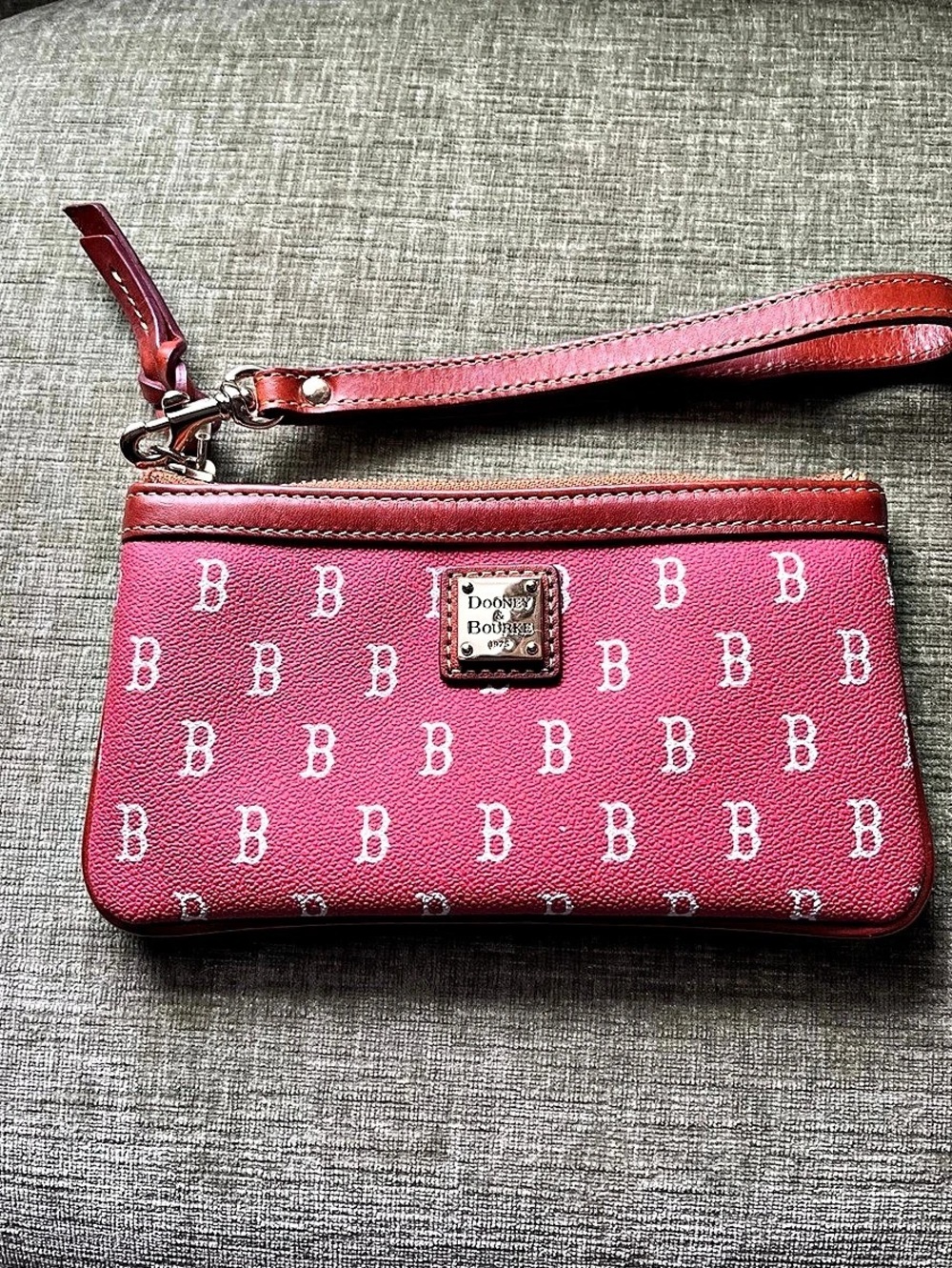 Dooney & Bourke MLB Boston Red Sox Monogram Wristlet Red